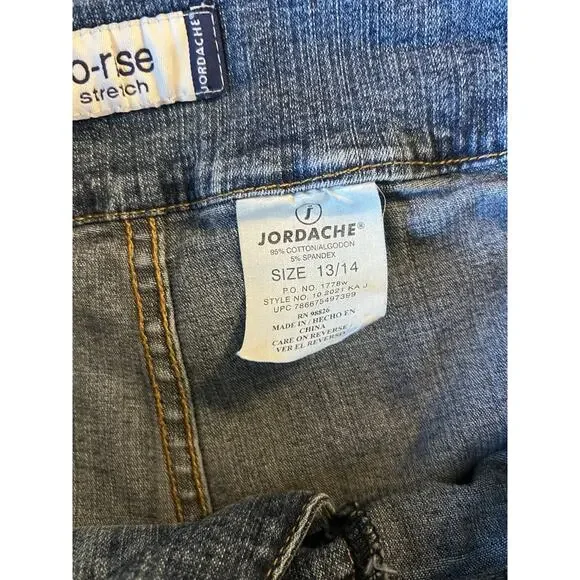 Y2K Jordache Lace Up Jeans Low Rise Flare Denim Grunge Goth Coquette 13/14 - Picture 7 of 9